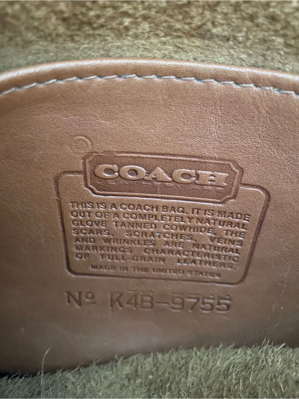 Coach Vintage Penny Pocket  Bag Tan Leather Crossbody Shoulder  Turnlock USA